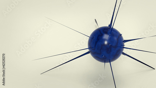 3D Virus Blue