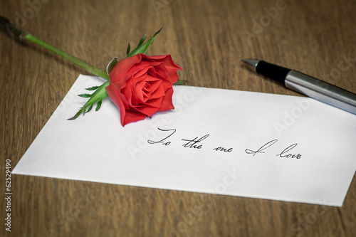 Love Letter with a Rose