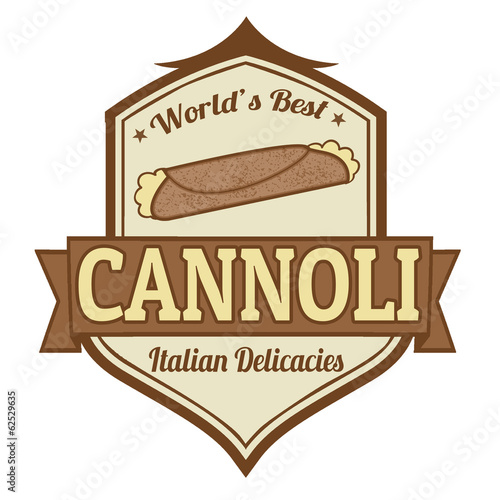 Cannoli stamp or label