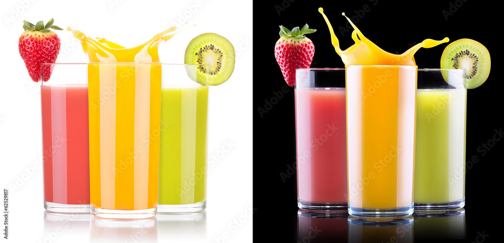 tasty summer fruit drinks in glass with splash tasty summer fruit drinks in glass with splash