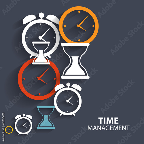 Modern Flat Time Management Vector Icon for Web and Mobile Appli
