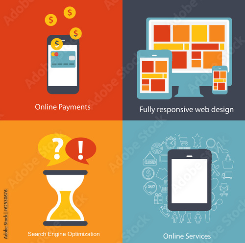 Modern Flat Icon Set for Web and Mobile Application in Stylish C