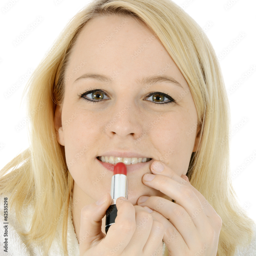 Twen mit Lippenstift