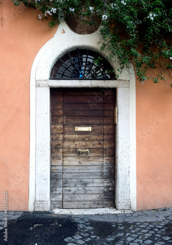 Door in the Trastevere district in Rome