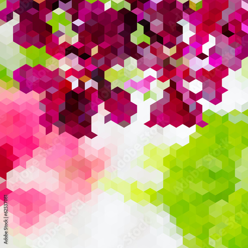 Vintage colorful minimalistic background with geometric ornament