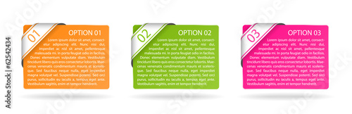 vector color paper option labels