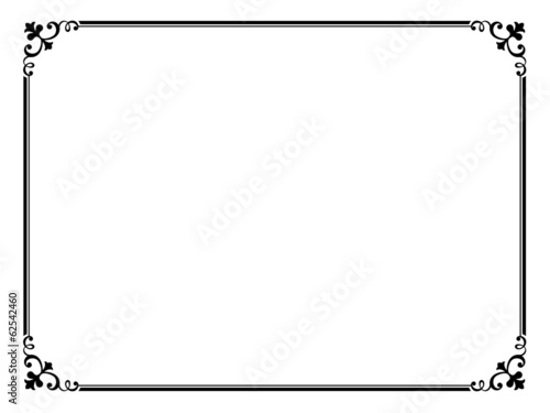 simple black ornamental decorative frame