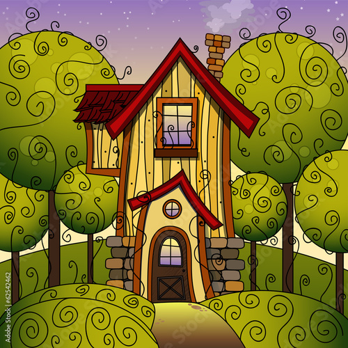Sunny summer fabulous home. Eps 10
