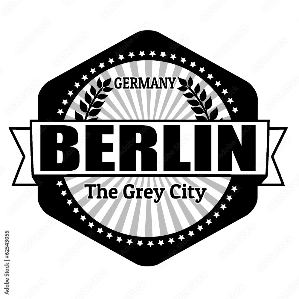 Berlin capital of Germania label or stamp Berlin capital of Germania label or stamp
