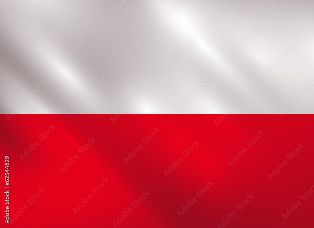 Obraz premium Poland waving flag illustration vector