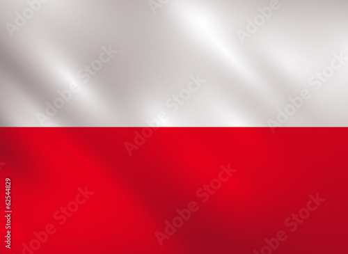 Poland waving flag illustration vector