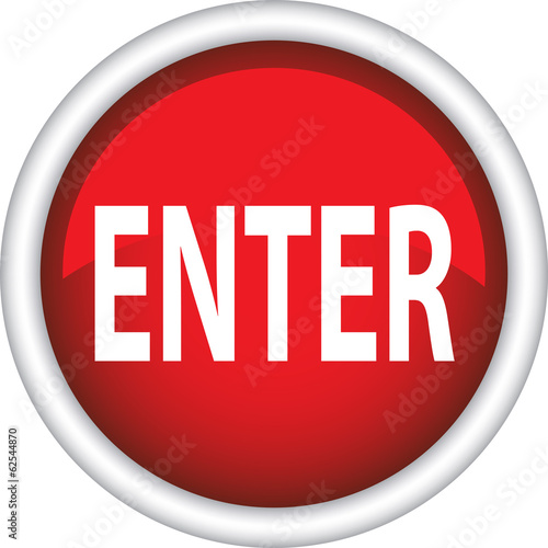 Круглый векторный знак с надписью ENTER