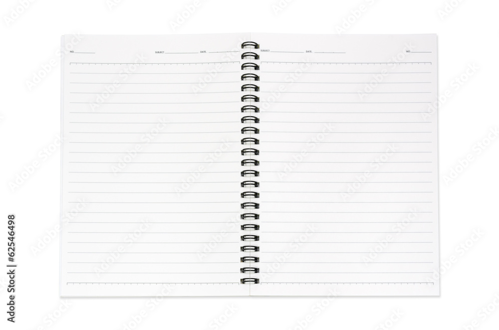 notebook isolated notebook isolated