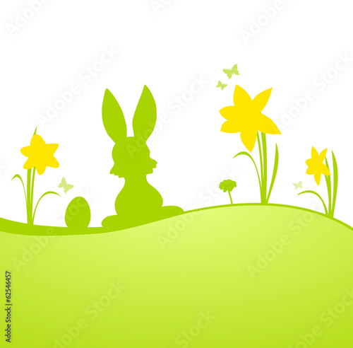 Osterhase in Blumenwiese