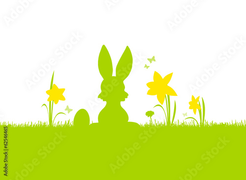 Osterhase in Blumenwiese