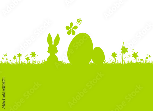 Osterhase in Blumenwiese