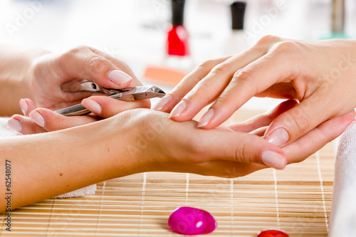 Woman at beauty salon