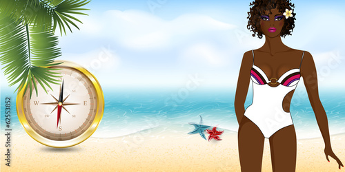 girl on the beach with compass6