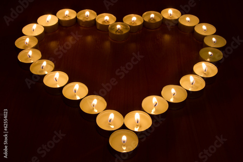 candles in the shape of heart