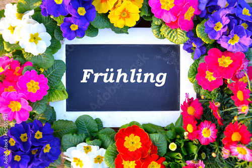 Grußkarte Frühling - Blumen...