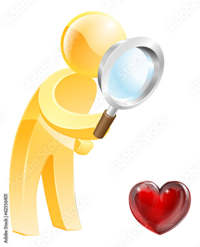 Looking for love concept