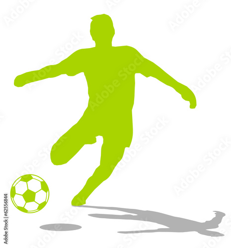 Fussballer mit Ball