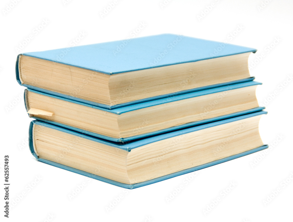 Stack of old books isolated on white background Stack of old books isolated on white background