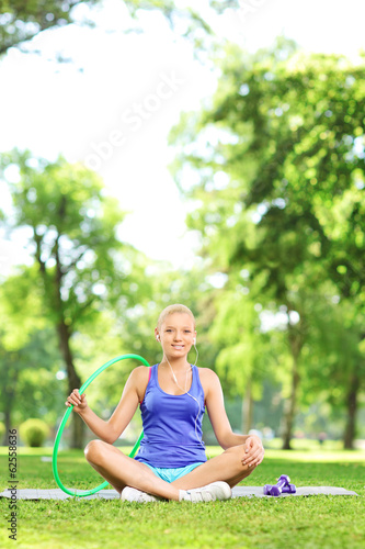 Woman exercising outdoors © Ljupco Smokovski