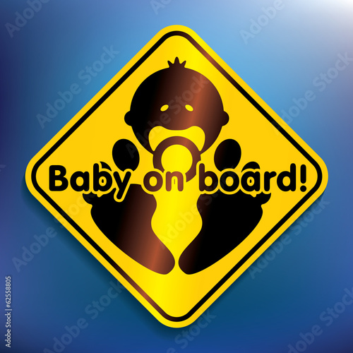 Baby on board sticker