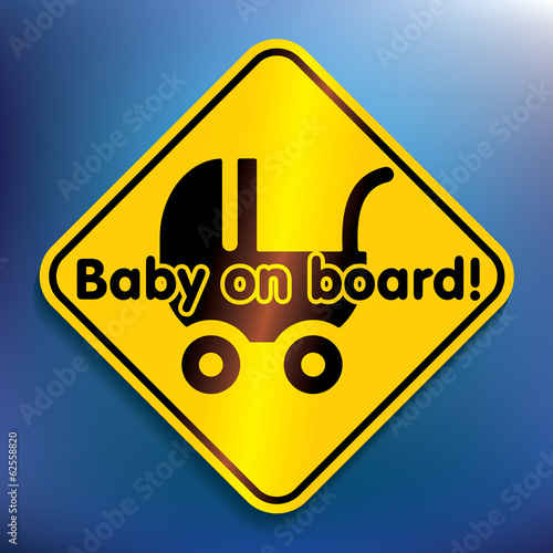 Baby on board sticker