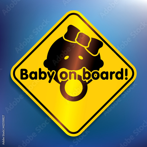 Baby on board sticker