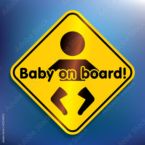 Baby on board sticker