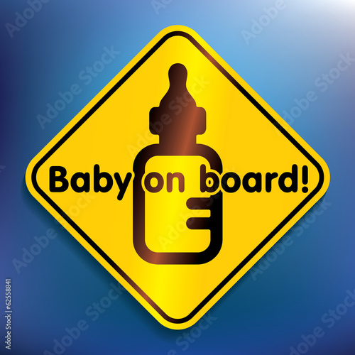 Baby on board sticker