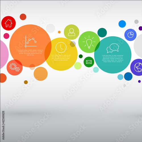 Vector rainbow diagram infographic template