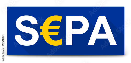 S€PA, SEPA Schild mit langem Schatten