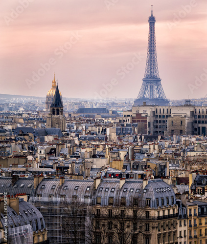 View of Paris and of the Eiffel Tower from Above #62561030
