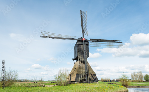 Old windmill in a Dutch polder