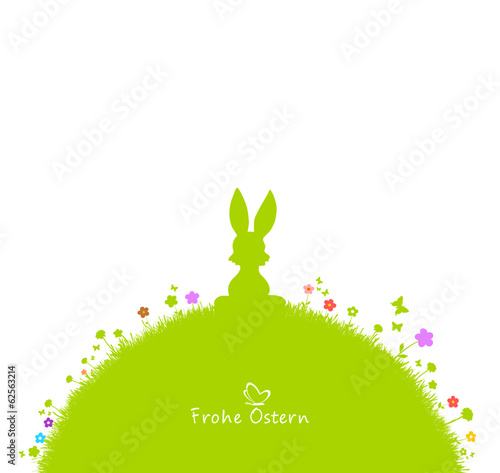 Osterhase auf Blumenwiese