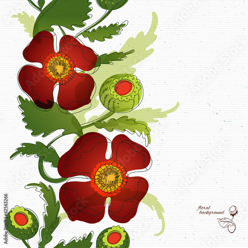 Designer paper with poppy band part