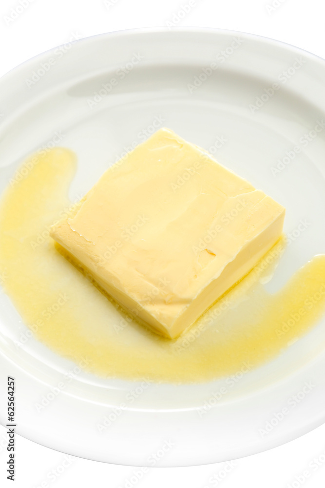 Tasty butter isolated on white Tasty butter isolated on white
