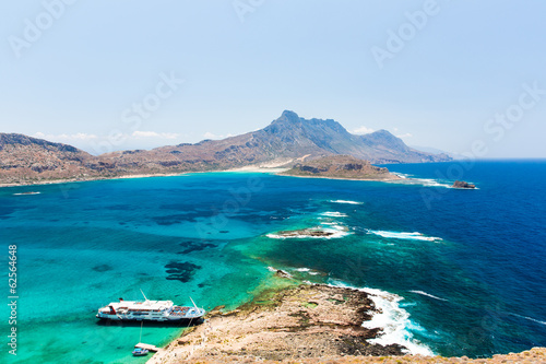 Fototapeta Naklejka Na Ścianę i Meble -  Gramvousa island near Crete, Greece. Balos beach.