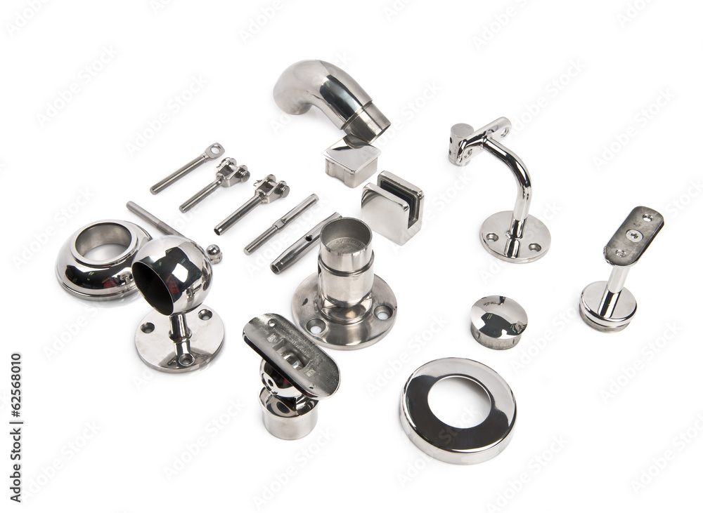 hardware elements over isolated white background hardware elements over isolated white background