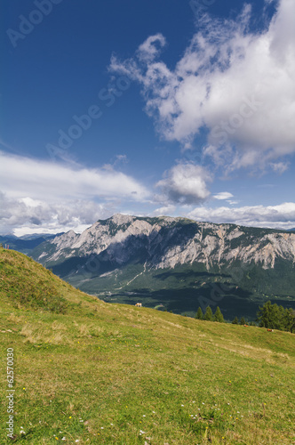 View of the Karawanken Range from Drelandereck (Carinthia, Austr