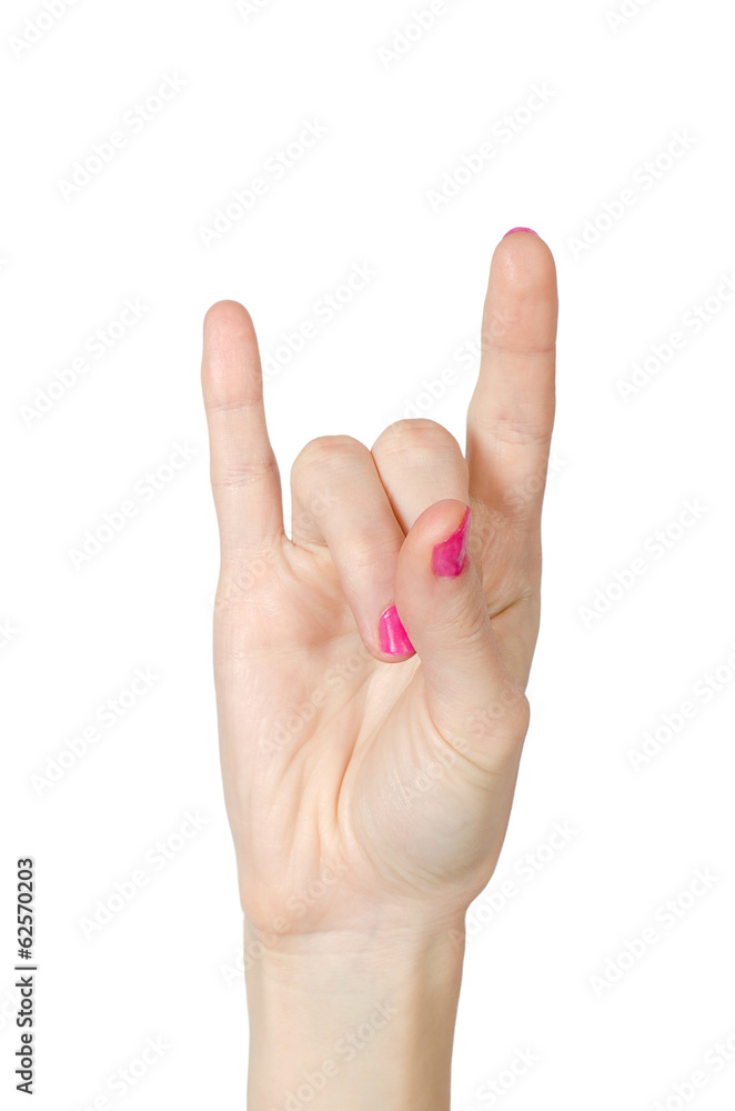 Hand gestures isolated on white Hand gestures isolated on white