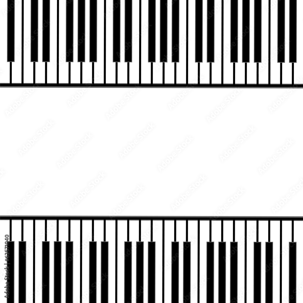 Fototapeta premium piano keys on a white background .musical design.vector