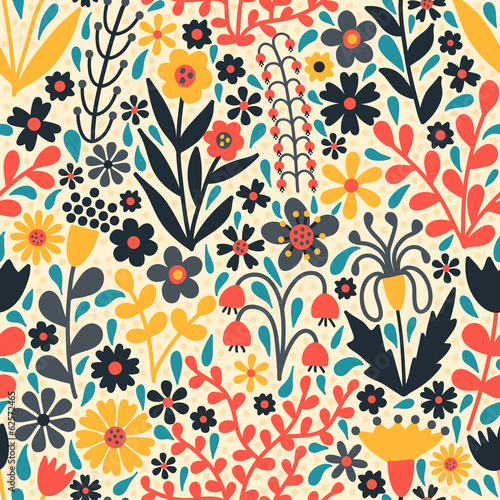 Abstract hand-drawn seamless background pattern