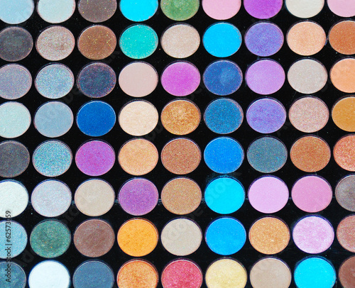 Multicolored eye shadows set