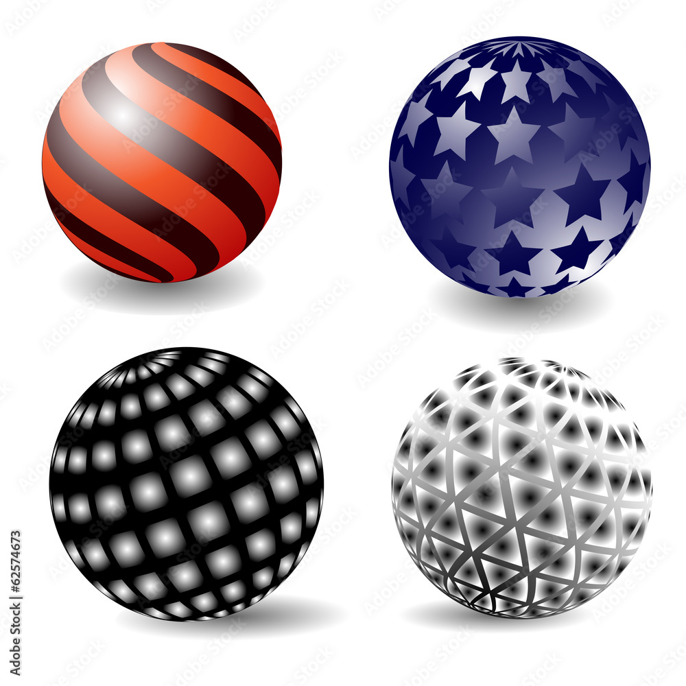 Four spheres. Four spheres.