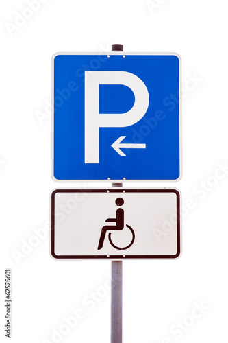 Verkehrsschild - Behindertenparkplatz