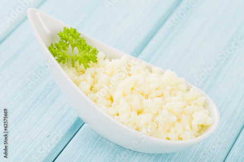 Vászonkép Mashed Potatoes - Simple white potatoes mashed to perfection!